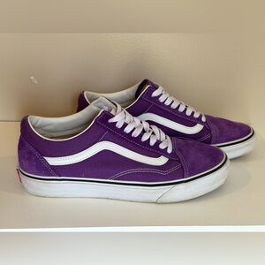 Vans Old Skool Purple Suede Canvas Sneakers Women’s | Size 10